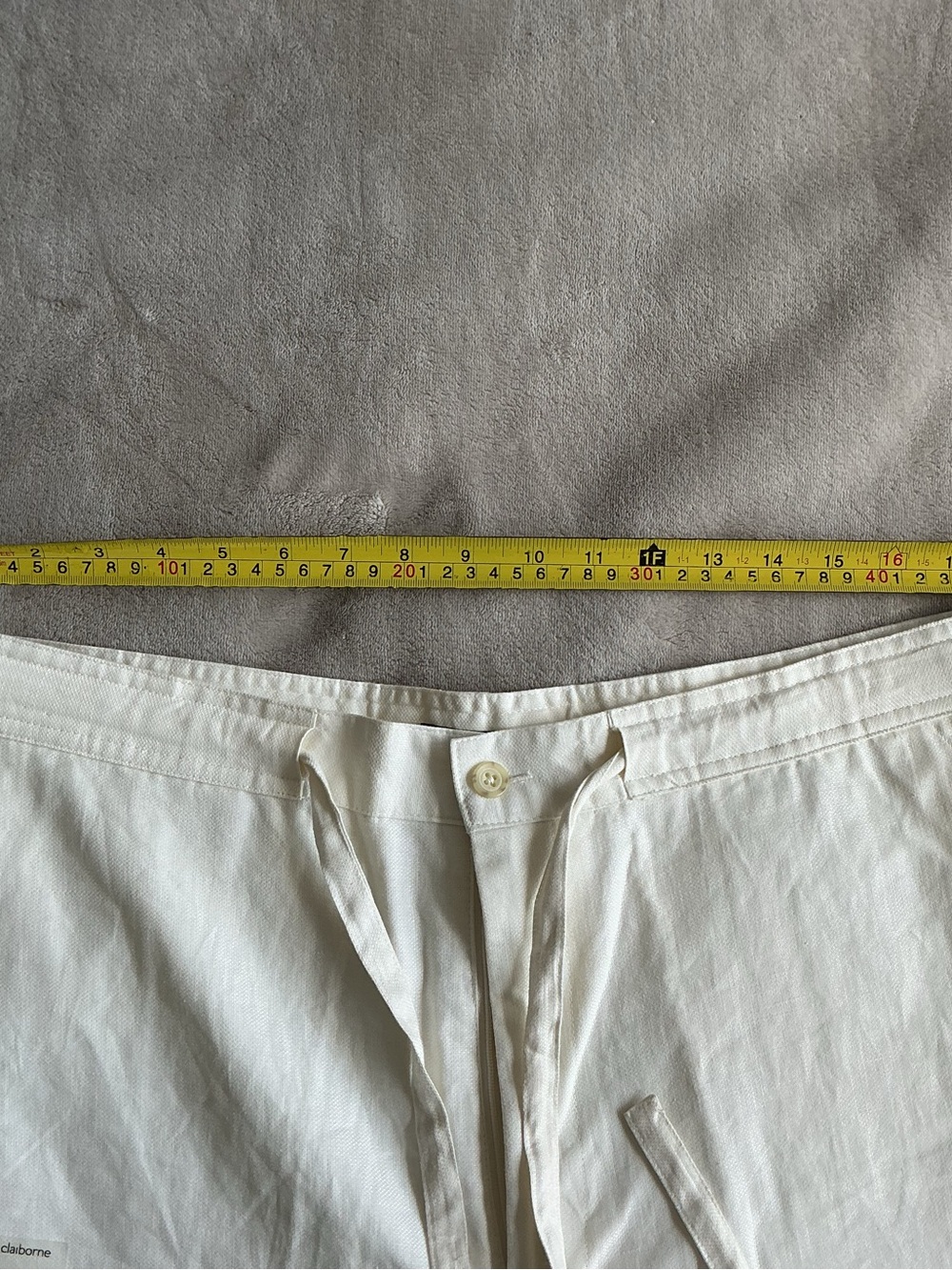 Claiborne Linen Blend Drawstring Cargo Pants L - Picture 9 of 12
